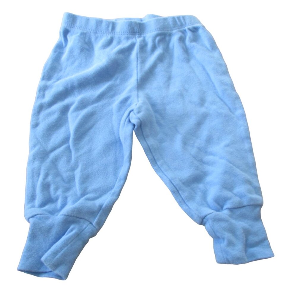 Faded Glory Pull On Sweatpants Infant Boys Size 3-6M Blue Elastic Jogger Bottoms